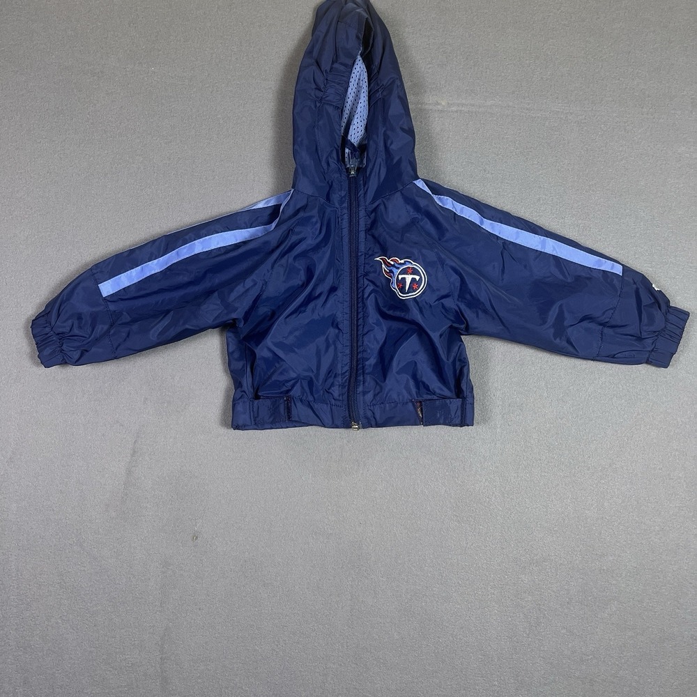 Puma Windbreaker Jacket Unisex Baby 12mo Blue Tennessee Titans NFL Hooded